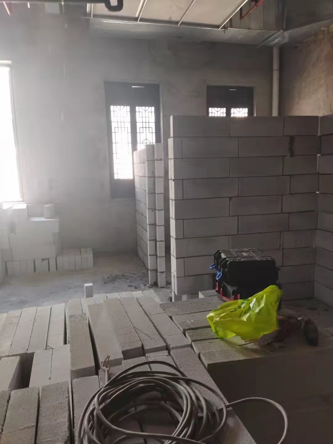 轻质砖隔墙分区示意